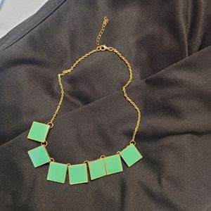 2/$25 or 3/$30 Gold and Green Geometric Necklace